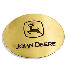 John Deere Brass Oval buckle